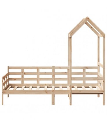 vidaXL Day Bed with Roof without Mattress 80x200 cm Solid Wood
