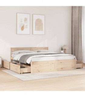 vidaXL Bed Frame without Mattress 200x200 cm Solid Wood Pine