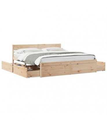 vidaXL Bed Frame without Mattress 200x200 cm Solid Wood Pine