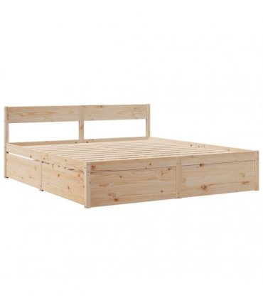 vidaXL Bed Frame without Mattress 200x200 cm Solid Wood Pine