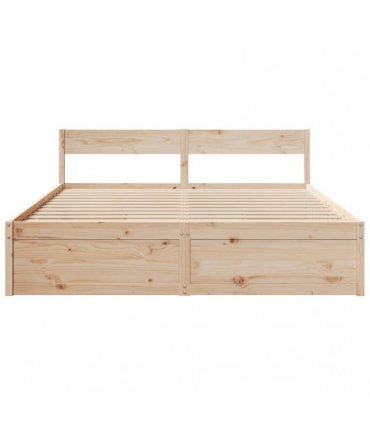 vidaXL Bed Frame without Mattress 200x200 cm Solid Wood Pine