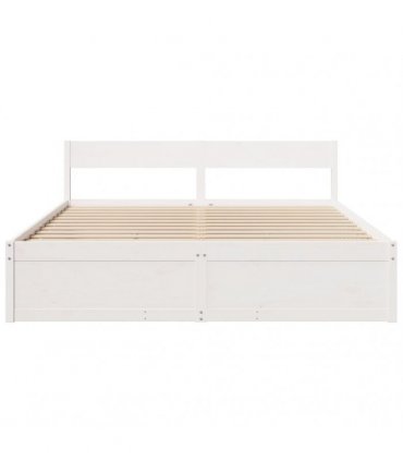 vidaXL Bed Frame without Mattress White 180x200 cm Solid Wood Pine