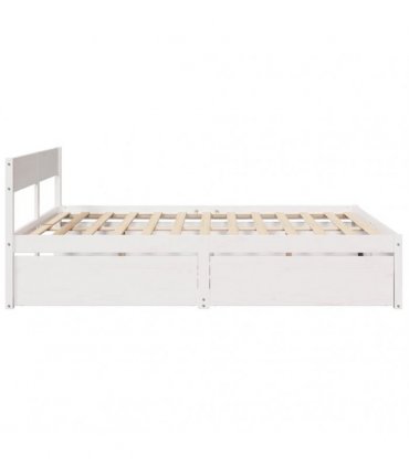 vidaXL Bed Frame without Mattress White 180x200 cm Solid Wood Pine
