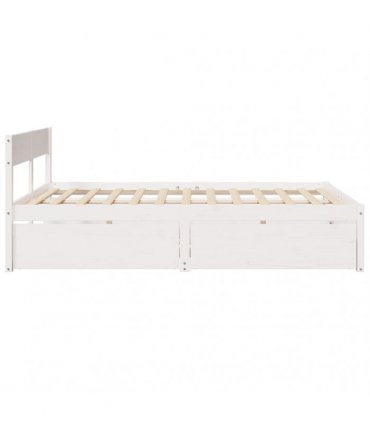 vidaXL Bed Frame without Mattress White 160x200 cm Solid Wood Pine