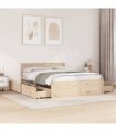 vidaXL Bed Frame without Mattress 150x200 cm Solid Wood Pine