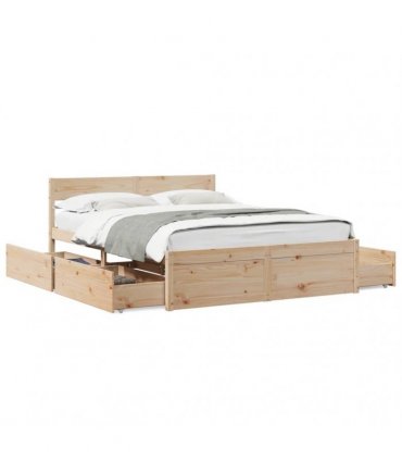 vidaXL Bed Frame without Mattress 150x200 cm Solid Wood Pine