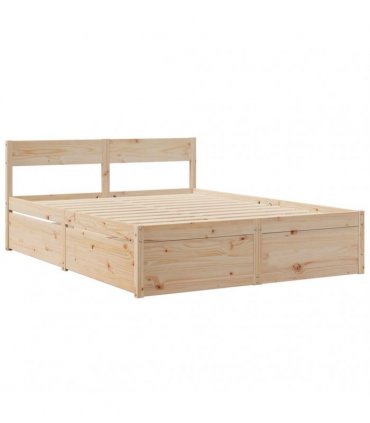 vidaXL Bed Frame without Mattress 150x200 cm Solid Wood Pine