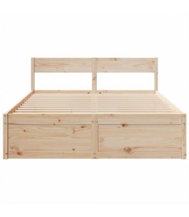 vidaXL Bed Frame without Mattress 150x200 cm Solid Wood Pine