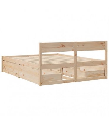 vidaXL Bed Frame without Mattress 150x200 cm Solid Wood Pine