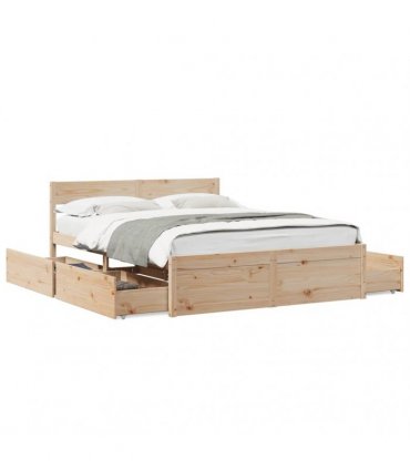 vidaXL Bed Frame without Mattress 140x200 cm Solid Wood Pine
