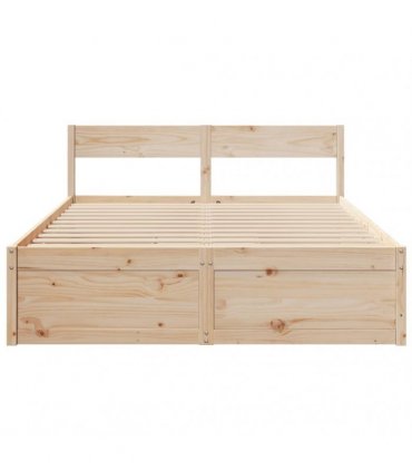 vidaXL Bed Frame without Mattress 140x200 cm Solid Wood Pine