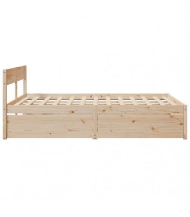 vidaXL Bed Frame without Mattress 140x200 cm Solid Wood Pine
