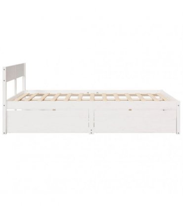 vidaXL Bed Frame without Mattress White 140x200 cm Solid Wood Pine