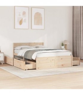 vidaXL Bed Frame without Mattress 120x200 cm Solid Wood Pine