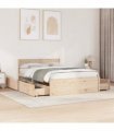 vidaXL Bed Frame without Mattress 120x200 cm Solid Wood Pine