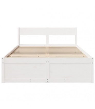 vidaXL Bed Frame without Mattress White 120x200 cm Solid Wood Pine