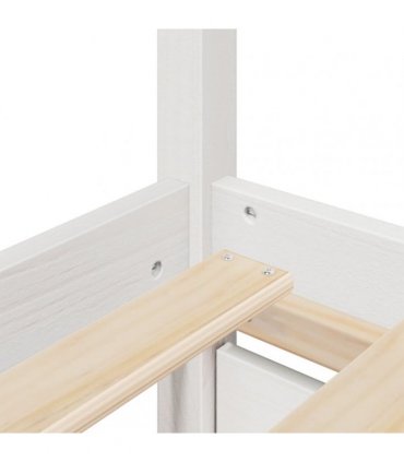 vidaXL Bed Frame without Mattress White 120x200 cm Solid Wood Pine