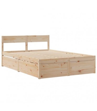 vidaXL Bed Frame without Mattress 140x190 cm Solid Wood Pine