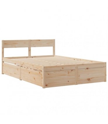 vidaXL Bed Frame without Mattress 120x190 cm Solid Wood Pine
