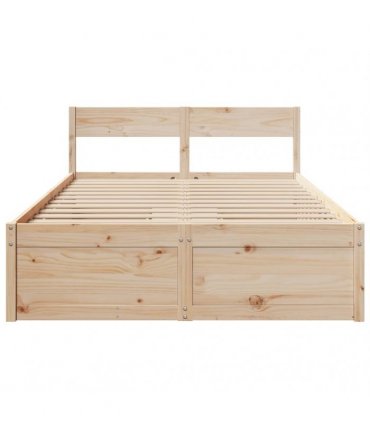 vidaXL Bed Frame without Mattress 120x190 cm Solid Wood Pine