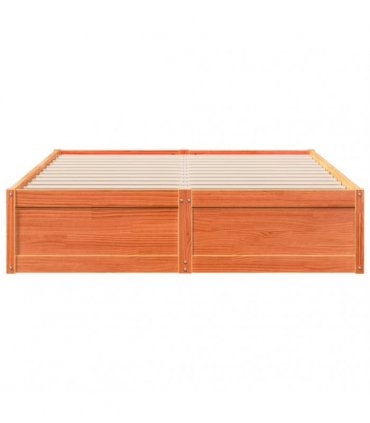 vidaXL Bed Frame without Mattress Wax Brown 160x200 cm Solid Wood Pine