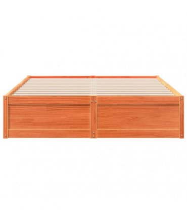 vidaXL Bed Frame without Mattress Wax Brown 150x200 cm Solid Wood Pine