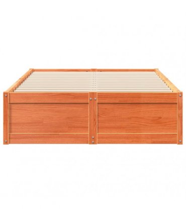vidaXL Bed Frame without Mattress Wax Brown 120x200 cm Solid Wood Pine