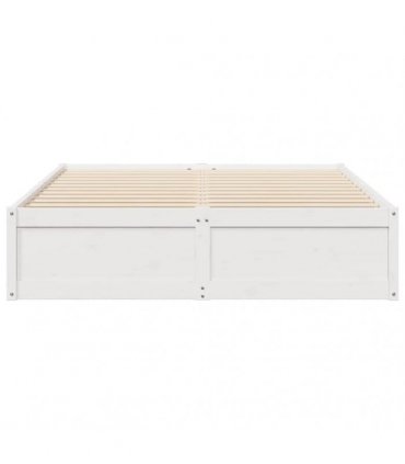 vidaXL Bed Frame without Mattress White 140x190 cm Solid Wood Pine