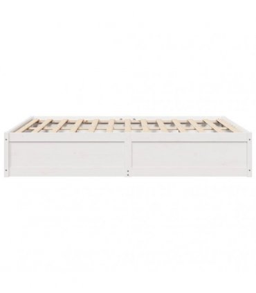 vidaXL Bed Frame without Mattress White 140x190 cm Solid Wood Pine
