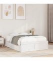 vidaXL Bed Frame without Mattress White 135x190 cm Solid Wood Pine