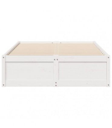 vidaXL Bed Frame without Mattress White 135x190 cm Solid Wood Pine