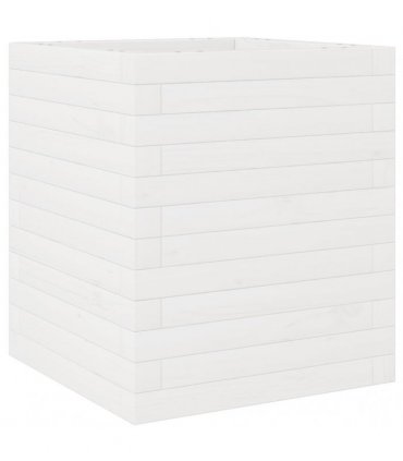 vidaXL Garden Planter White 40x40x46 cm Solid Wood Pine