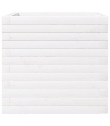 vidaXL Garden Planter White 50x50x46 cm Solid Wood Pine