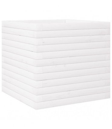 vidaXL Garden Planter White 50x50x46 cm Solid Wood Pine