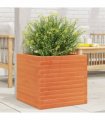 vidaXL Garden Planter Wax Brown 50x50x46 cm Solid Wood Pine