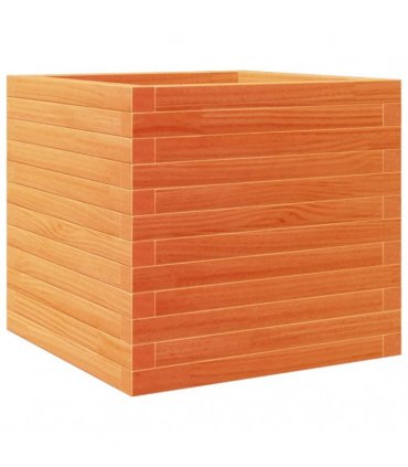 vidaXL Garden Planter Wax Brown 50x50x46 cm Solid Wood Pine