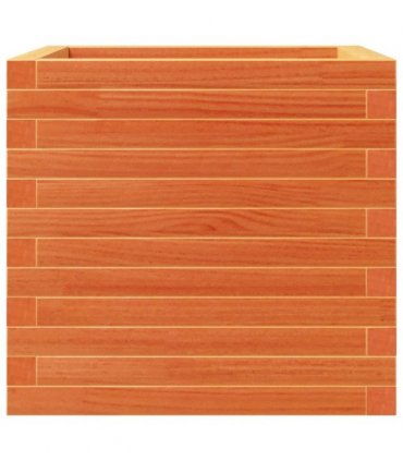 vidaXL Garden Planter Wax Brown 50x50x46 cm Solid Wood Pine