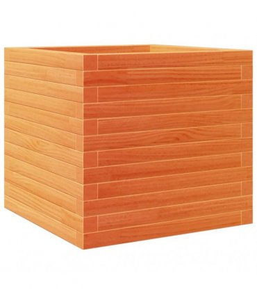 vidaXL Garden Planter Wax Brown 50x50x46 cm Solid Wood Pine