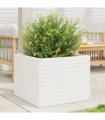 vidaXL Garden Planter White 60x60x46 cm Solid Wood Pine