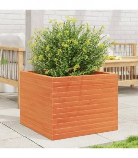vidaXL Garden Planter Wax Brown 60x60x46 cm Solid Wood Pine