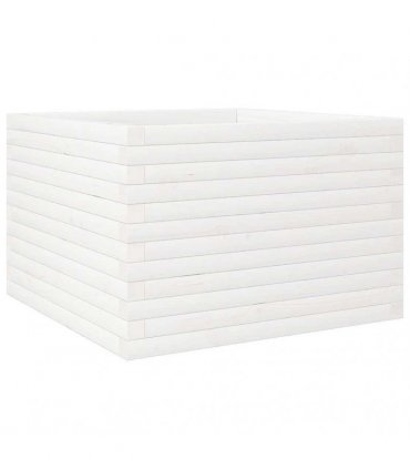vidaXL Garden Planter White 70x70x46 cm Solid Wood Pine