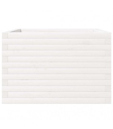 vidaXL Garden Planter White 70x70x46 cm Solid Wood Pine