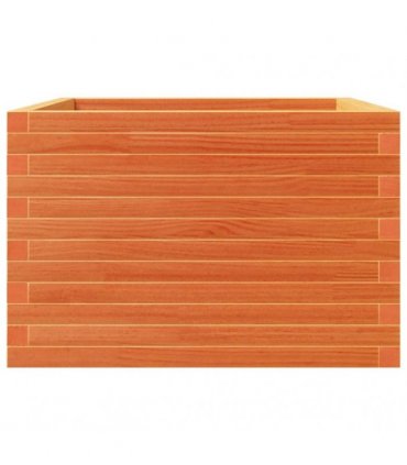 vidaXL Garden Planter Wax Brown 70x70x46 cm Solid Wood Pine