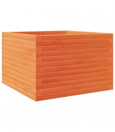 vidaXL Garden Planter Wax Brown 70x70x46 cm Solid Wood Pine