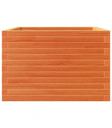 vidaXL Garden Planter Wax Brown 70x70x46 cm Solid Wood Pine