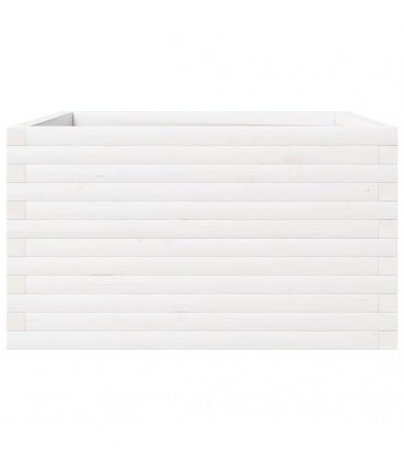 vidaXL Garden Planter White 80x80x46 cm Solid Wood Pine
