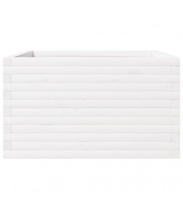 vidaXL Garden Planter White 80x80x46 cm Solid Wood Pine
