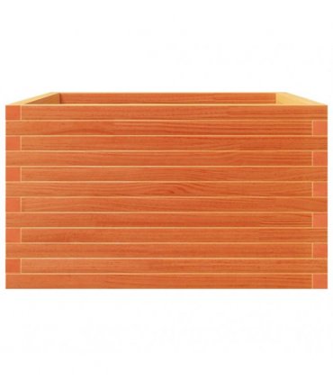 vidaXL Garden Planter Wax Brown 80x80x46 cm Solid Wood Pine