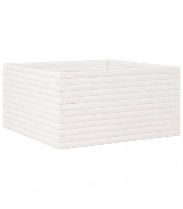 vidaXL Garden Planter White 90x90x46 cm Solid Wood Pine