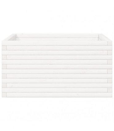 vidaXL Garden Planter White 90x90x46 cm Solid Wood Pine